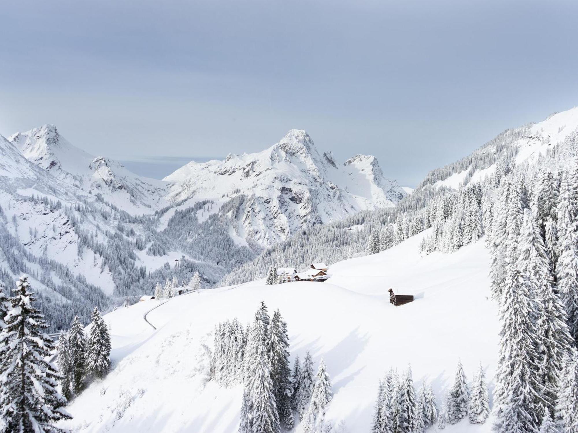Apartment In Schroecken Near Ski Area Bagian luar foto